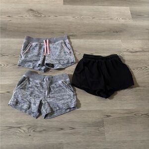 Set of Three Casual Shorts - Gray and Black